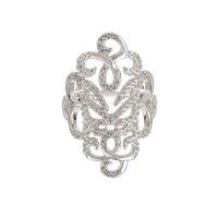 vamp london ladies hidden mask fancy silver ring hmr041 si c p