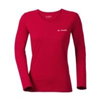 vaude womens brand ls shirt indian red