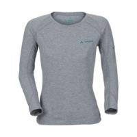 vaude womens signpost ls shirt grey melangedark petrol