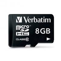 Verbatim 44081 8GB Class 10 Micro SDHC with Adapter