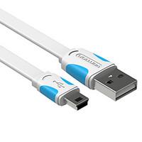 VENTION USB 2.0 To Mini USB Flat Cable For Samsung Huawei Sony Nokia HTC Motorola LG Lenovo Xiaomi 150 cm PVC