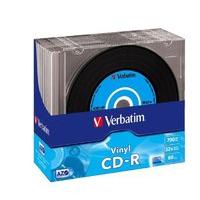 verbatim 43426 52x 700mb blank cd r vinyl style 10 pack slim line jewe ...