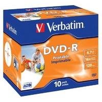 Verbatim 16x DVD-R 4.7GB AZO 10 Pack Jewel Case