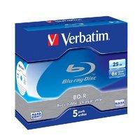 verbatim 6x bd r 25gb 5 pack spindle