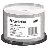 Verbatim 43755 DVD-R 4.7GB 16x Print 50 Pack