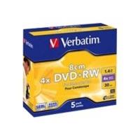 Verbatim 8cm DVD+RW 1.4GB 5pk Slim Case