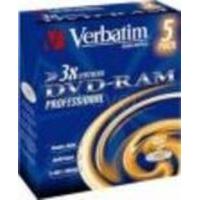 Verbatim Dvd-ram/4.7gb 3x 9.4gb Type 4 Case 5pk