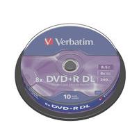 Verbatim 8x DVD+R Dual Layer 8.5GB AZO 10 Pack Spindle