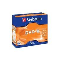 Verbatim 16x DVD-R 4.7GB AZO 5 Pack Jewel Case