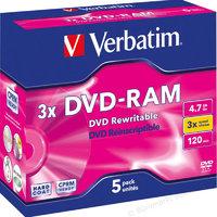 Verbatim 43450 3x 4.7GB DVD-RAM - 5 Pack