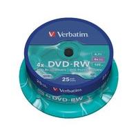 Verbatim 4x DVD-RW 4.7GB 25 Pack Jewel Case