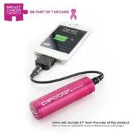 Veho VPP-002-SSP Pebble Smartstick Emergency Portable Mobile Phone Battery Back Up Power 2200mah Pink
