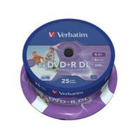 Verbatim 8x DVD+R Dual Layer 8.5GB Inkjet Printable AZO 25 Pack Spindle
