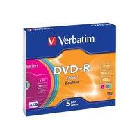 Verbatim Dvd-r 16x Non Print Slim Pk5