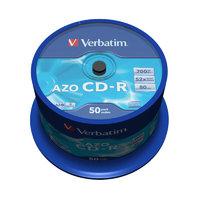 verbatim 52x cd r super azo 700mb 50 pack spindle