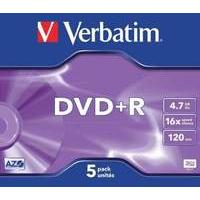 verbatim dvdr matt silver 5pk