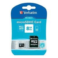 Verbatim Micro SDHC Class 10 8GB +Adaptor Memory Card