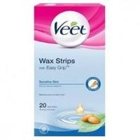Veet Wax Strips For Legs and Body Sensitive Skin Easy Grip 20 Pack