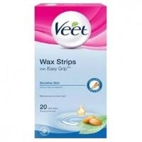 veet wax strips for legs and body sensitive skin easy grip 20 pack