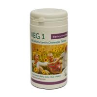 Veg1 Vegan Multivitamin Chewable Tablets - Blackcurrant - 180