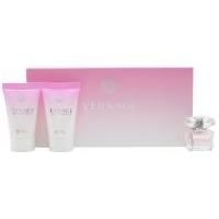 Versace Bright Crystal Gift Set 5ml EDT + 25ml Body Lotion + 25ml Shower Gel