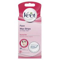 Veet Ready To Use Facial Wax Strips 20pk