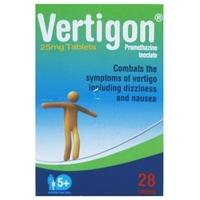 vertigon 25mg tablets