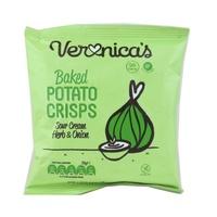 veronicas baked potato crisps sour cream herb spring onion 23gx24