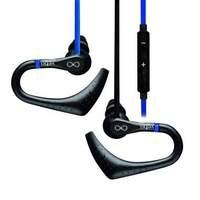 Veho Vep-006-zs3 360 Zs-3 Water Resistant Sports Earphones With Ear Hooks Microphone Remote Control And Flex Anti-tangle Cable Blue/black