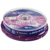 Verbatim Dvd+r 8x D/l 10pk Spindle