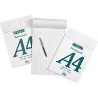 Vestry Survey and Engineering Pad Double Bill Headed with Feints 60gsm 100 Sheets A4