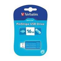 verbatim 16gb store n go pinstripe usb drive caribbean blue