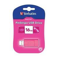 Verbatim 16GB Store \'n\' Go PinStripe USB Drive - Hot Pink