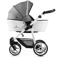 Venicci Pure White Chassis 2in1 Pushchair-Denim Grey (New 2017)