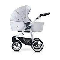 venicci pure white chassis 2in1 pushchair stone grey new 2017