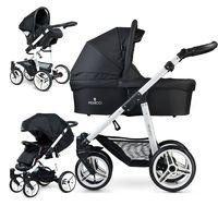 Venicci Soft White Chassis 3in1 Travel System-Black (New 2017)