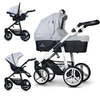 venicci soft white chassis 3in1 travel system light grey new 2017