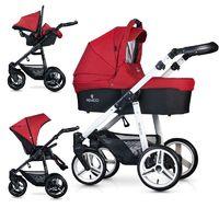 Venicci Soft White Chassis 3in1 Travel System-Denim Red (New 2017)