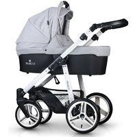 venicci soft white chassis 2in1 pushchair light grey new 2017