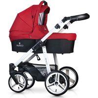 Venicci Soft White Chassis 2in1 Pushchair-Denim Red (New 2017)