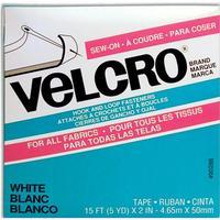 VELCRO(R) brand Sew-On Tape 2X15\'-White 231486