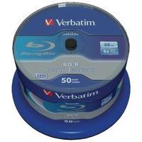 Verbatim Blu-ray BD-R 25GB 6x Spindle Pack of 50 43838