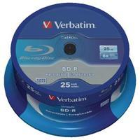 Verbatim Blu-ray BD-R 25GB 6x Spindle Pack of 25 43837