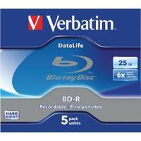 Verbatim Blu-ray BD-R 25GB 6x Jewel Case Pack of 5 43836