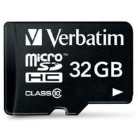 Verbatim 32GB Micro SDHC - Class 10 with Adapter 44083