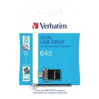 Verbatim Store n Go OTG Micro Dual USB 2.0 64GB Drive 49844