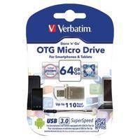 Verbatim Store n Go OTG Micro Metal USB 3.0 64GB Drive 49827