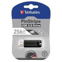 Verbatim Black Pinstripe 256GB USB 3.0 Flash Drive 49320