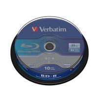 Verbatim BD-R SL Blu Ray Recordable Disk Spindle 6x Speed 25GB Pack of