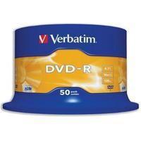 Verbatim DVD-R 4.7GB 16x Matt Silver Spindle Pack of 50 43548